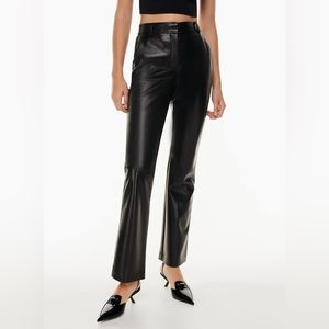 NWT Aritzia Leather Publish Pant - Black (sold out online)